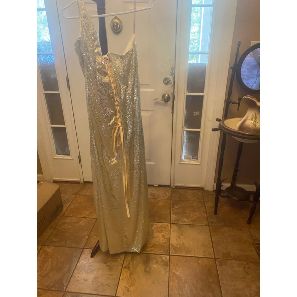 Women's LAVETIR Gold Sequin gown Plus Size 20